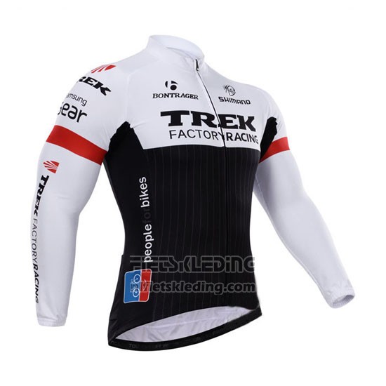 2015 Fietskleding Trek Factory Racing Factory Racing Wit en Zwart Lange Mouwen en Koersbroek